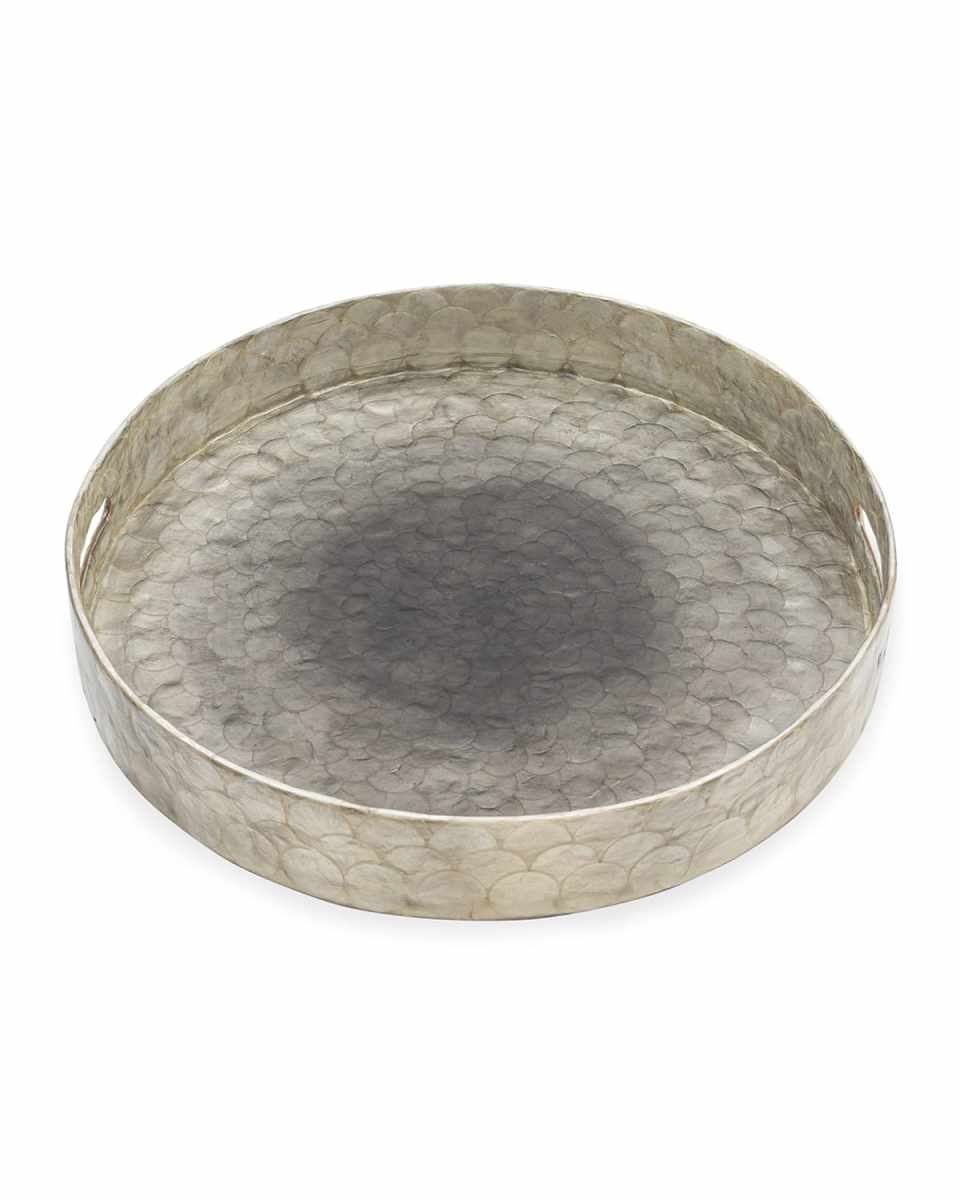 Large Ombre Capiz Tray